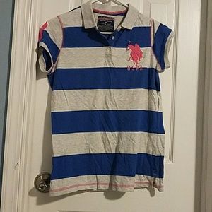Striped Polo Shirt wiith collar